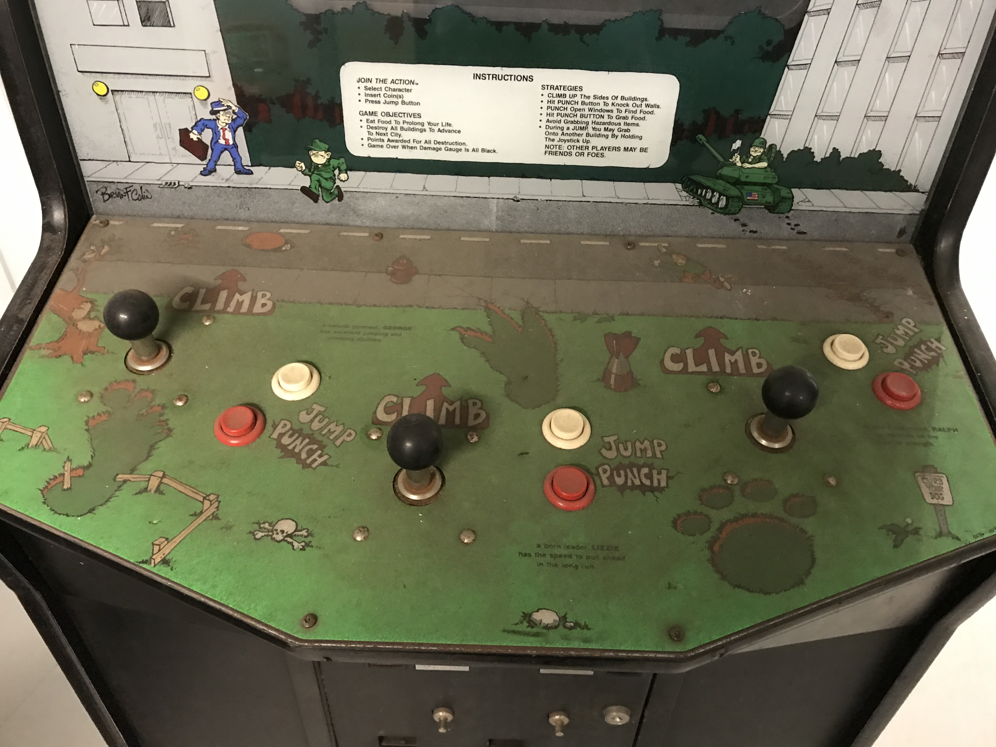Rampage Arcade Machine Control Panel